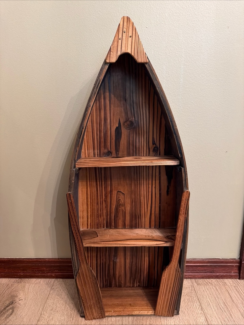 Vintage Wooden Boat Shelf Wall Decor